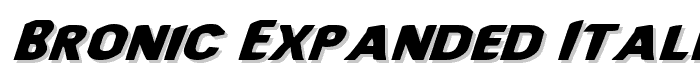 Bronic Expanded Italic font